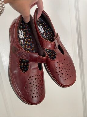 SAS Willow Burgundy Leather Shoes